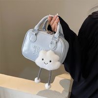 Women's Medium Pu Leather Letter Solid Color Basic Classic Style Zipper Square Bag main image video