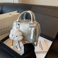 Women's Medium Pu Leather Letter Solid Color Basic Classic Style Zipper Square Bag main image 10