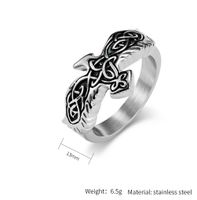 Basic Modern Style Classic Style Plaid Eagle 304 Stainless Steel 18K Gold Plated Unisex Rings main image 2