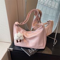 Women's Large Pu Leather Letter Solid Color Basic Classic Style Zipper Tote Bag main image 4