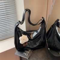Women's Large Pu Leather Letter Solid Color Basic Classic Style Zipper Tote Bag main image 10