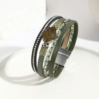 Moderner Stil Klassischer Stil Geometrisch Pu-Leder Perlen Inlay Künstlicher Kristall Zirkon Frau Armreif sku image 5