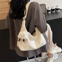 Women's Large Pu Leather Letter Solid Color Basic Classic Style Zipper Tote Bag sku image 3