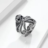Gothic Cool Style Octopus Skull 304 Stainless Steel Men's Rings main image 1