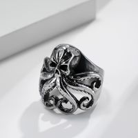 Gothic Cool Style Octopus Skull 304 Stainless Steel Men's Rings main image 3