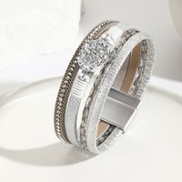 Moderner Stil Klassischer Stil Geometrisch Pu-Leder Perlen Inlay Künstlicher Kristall Zirkon Frau Armreif sku image 9