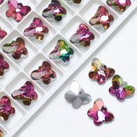 20 PCS/Package 12 * 14mm Glass Butterfly Beads sku image 5