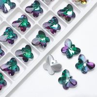 20 PCS/Package 12 * 14mm Glass Butterfly Beads sku image 4