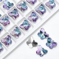 20 PCS/Package 12 * 14mm Glass Butterfly Beads sku image 6