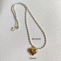 Copper Elegant Simple Style Plating Heart Shape Pendant Necklace main image 2