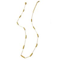 304 Stainless Steel 18K Gold Plated Bohemian Classic Style Beaded Inlay Geometric Acrylic Natural Stone Freshwater Pearl Necklace sku image 1