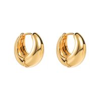1 Pair Casual Vacation Classic Style Solid Color Plating Alloy 14K Gold Plated Earrings main image 5