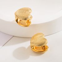 1 Pair Casual Vacation Classic Style Solid Color Plating Alloy 14K Gold Plated Earrings main image 4