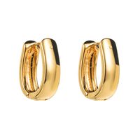 1 Pair Casual Vacation Classic Style Solid Color Plating Alloy 14K Gold Plated Earrings sku image 3