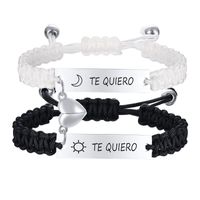 Casual Letter Stainless Steel Rope Couple Bracelets sku image 8