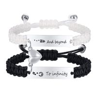 Casual Letter Stainless Steel Rope Couple Bracelets sku image 13