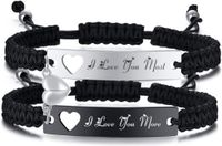 Casual Letter Stainless Steel Rope Couple Bracelets sku image 16