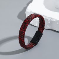 Simple Style Geometric Pu Leather Men's Bracelets sku image 2