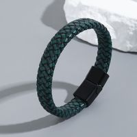 Simple Style Geometric Pu Leather Men's Bracelets sku image 3
