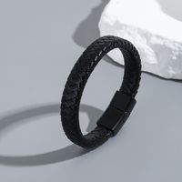 Simple Style Geometric Pu Leather Men's Bracelets sku image 4