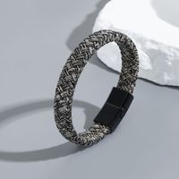 Simple Style Geometric Pu Leather Men's Bracelets sku image 5
