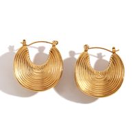 1 Pair Vintage Style Simple Style Classic Style Geometric Plating 304 Stainless Steel 18K Gold Plated Earrings sku image 1