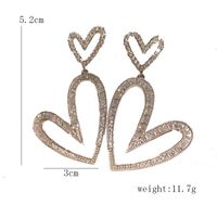 1 Paar Elegant Einfacher Stil Herzform Überzug Inlay Metall Messing Zirkon 14 Karat Vergoldet Tropfenohrringe main image 6