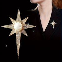 Vintage Style Luxurious Artistic Star Zinc Alloy Star Women's Scarf Ring sku image 1