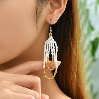 1 Paire Décontractée Bohémien Géométrique Perlé Perle De Rocaille Boucles D'oreilles sku image 1