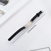 Modern Style Classic Style Letter 304 Stainless Steel Silica Gel Father'S Day Men's Wristband main image 2