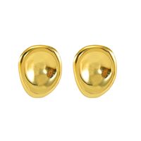 1 Pair Simple Style Round Plating 304 Stainless Steel 18K Gold Plated Ear Studs main image 6