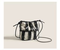 Women's Small Pu Leather Color Block Streetwear String Crossbody Bag Shoulder Bags main image 2