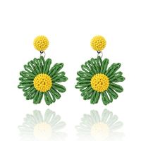 1 Paire Mignon Dame Sucré Fleur Raphia Boucles D'oreilles sku image 1