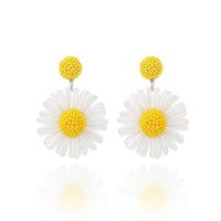 1 Paire Mignon Dame Sucré Fleur Raphia Boucles D'oreilles sku image 2