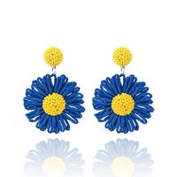 1 Pair Cute Lady Sweet Flower Raffia Drop Earrings sku image 4