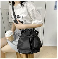 Women's Nylon Solid Color Classic Style Square String Shoulder Bag Bucket Bag main image 6