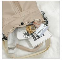 Women's Nylon Solid Color Classic Style Square String Shoulder Bag Bucket Bag main image 2