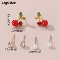 1 Jeu Style IG Élégant Sucré Forme De Cœur Fleur Noeud D'Arc Incruster Argent Sterling Perles Artificielles Zircon Boucles D'Oreilles main image 2