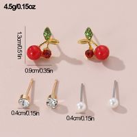 1 Set IG Style Elegant Sweet Heart Shape Flower Bow Knot Inlay Sterling Silver Artificial Pearls Zircon Ear Studs main image 2