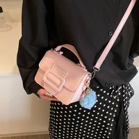 Women's Medium Pu Leather Solid Color Preppy Style Classic Style Sewing Thread Magnetic Buckle Crossbody Bag main image 2