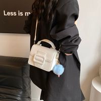 Mujeres Medio Cuero Sintético Color Sólido Estilo Preppy Estilo Clásico Hilo De Coser Hebilla Magnética Bolso Bandolera main image 5