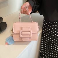 Women's Medium Pu Leather Solid Color Preppy Style Classic Style Sewing Thread Magnetic Buckle Crossbody Bag main image 1