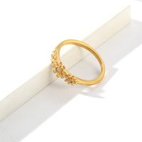 Basic Modern Style Classic Style Daisy 304 Stainless Steel 18K Gold Plated Rhinestones Rings In Bulk main image 3