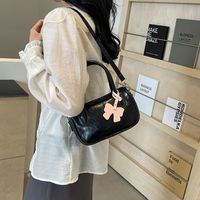 Women's Medium Pu Leather Solid Color Classic Style Streetwear Sewing Thread Zipper Crossbody Bag main image 3