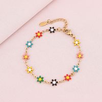 Basic Flower Stainless Steel 18K Gold Plated None Bracelets In Bulk sku image 20