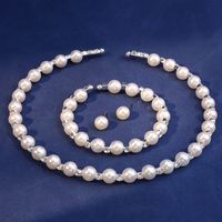Elegant Lady Geometric Alloy Plastic Inlay Artificial Pearls Rhinestones Women's Jewelry Set main image 1