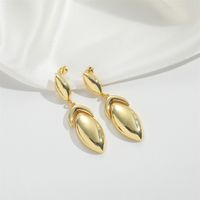 1 Pair Vintage Style Simple Style Commute Round Solid Color Hollow Out Copper 14K Gold Plated Drop Earrings Earrings sku image 4