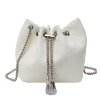 Women's Medium Pu Leather Solid Color Classic Style Streetwear String Crossbody Bag sku image 1