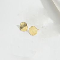 1 Paire Style Vintage Style Simple Commuer Rond Couleur Unie Évider Le Cuivre Plaqué Or 14K Boucles D'oreilles Des Boucles D'Oreilles sku image 1