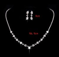 Elegant Lady Bridal Geometric Artificial Crystal Artificial Rhinestones Artificial Crystal Alloy Wholesale Earrings Necklace Jewelry Set sku image 3